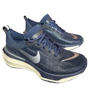 Nike ZoomX Invincible Run Flyknit FK 3 College Navy &  White Athletic Shoes 7.5